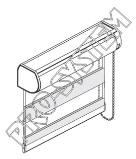 Roleta wewnętrzna w kasecie bez prowadnic RT